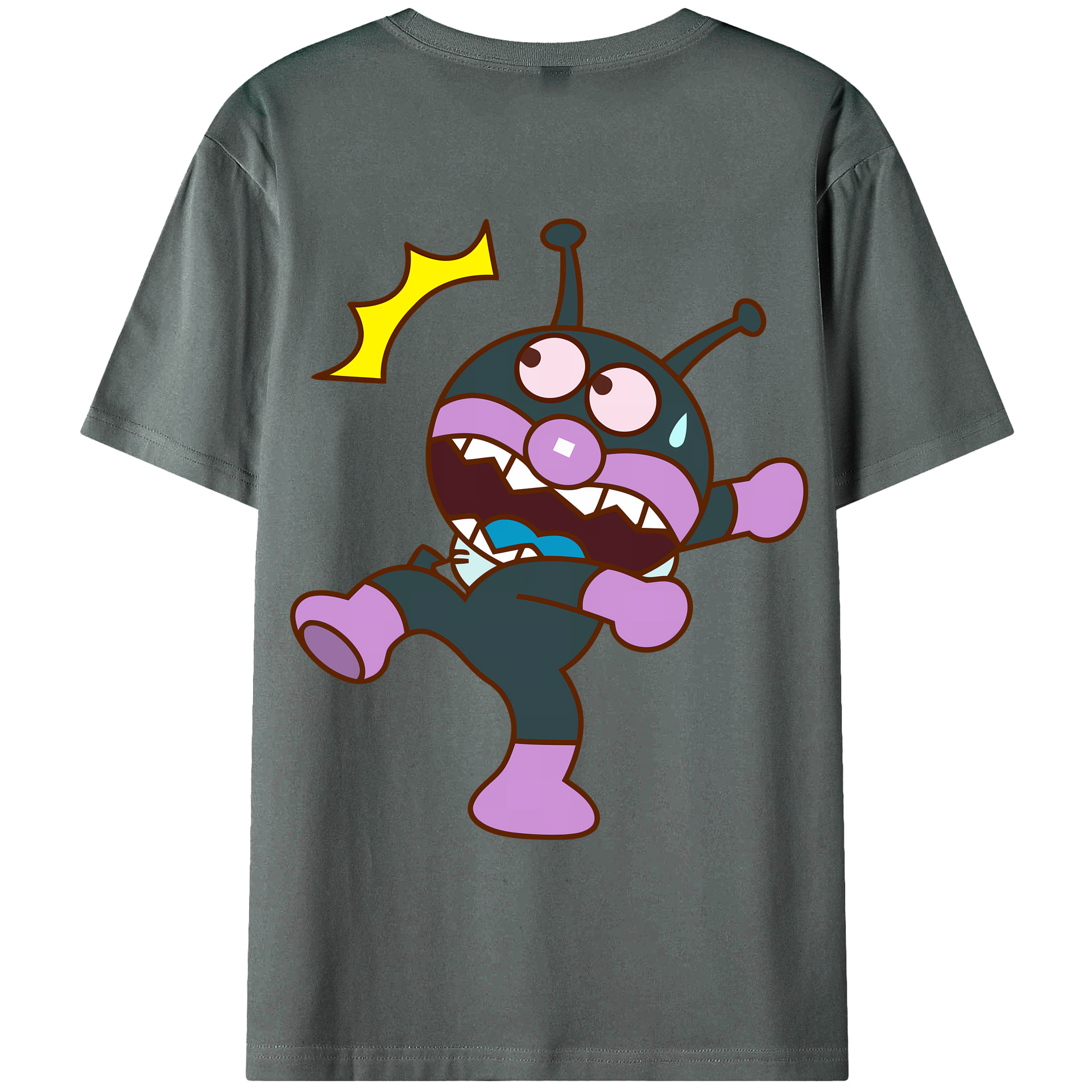 （画像用） アンパンマン Anpanman 綿100％ メンズ半袖Tシャツ（バックプリント） 通気性